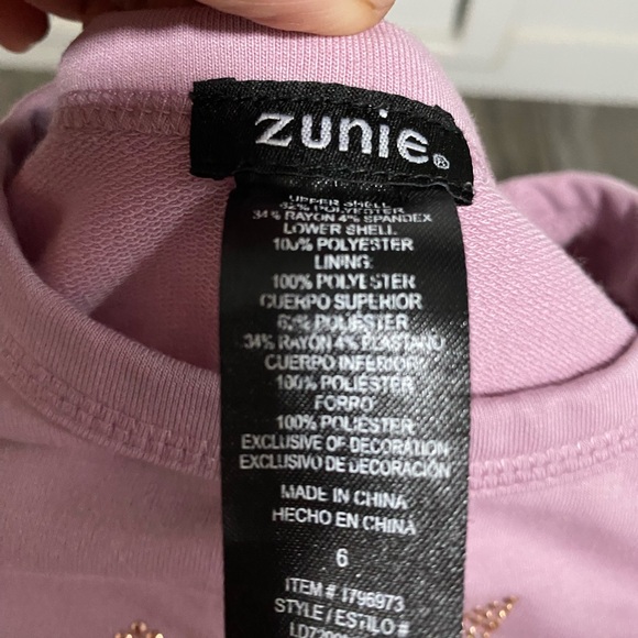 Girls Zunie Lavender Long Sleeve Dress size 6 - Picture 8 of 12